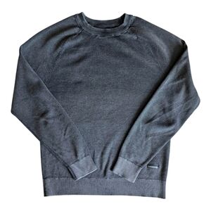 Hudson long sleeve textured cotton crew neck shirt size large